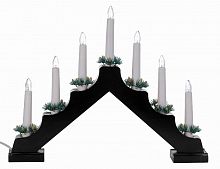 Светильник "Горка рождественская" (чёрный) на 7 свечей, 30х41 см, Koopman International