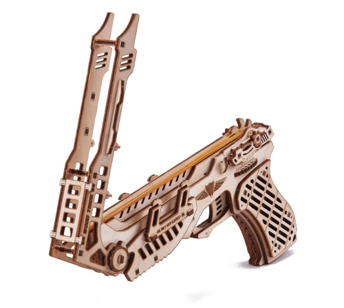 Сборная модель из дерева Wood Trick Кибер Пистолет с мишенями фото 6