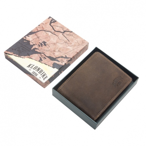 Бумажник Klondike Peter, коричневый, 12x9,5 см фото 8