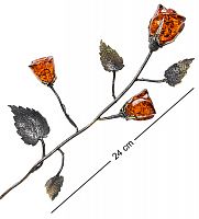 AM-1263 Фигурка "Роза" (латунь, янтарь)