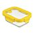 Контейнер для запекания и хранения прямоугольный с крышкой, 370 мл, желтый