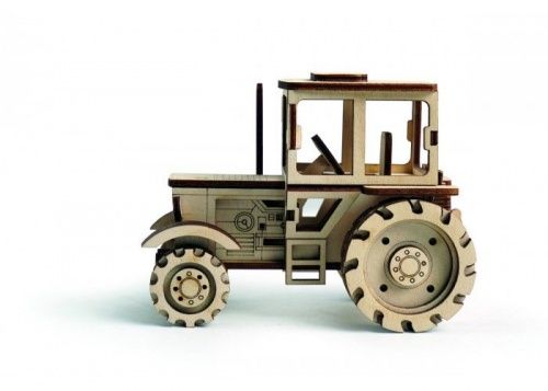 Конструктор 3D деревянный подвижный Lemmo Трактор фото 2