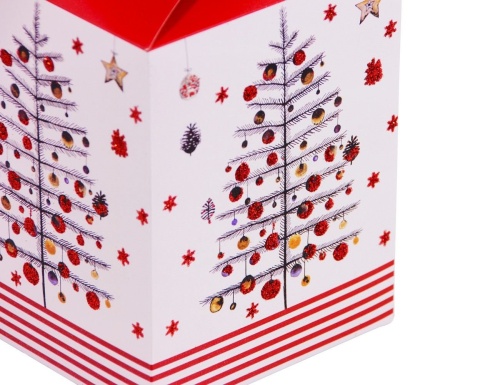 Подарочная коробка CHRISTMAS CHARM (с ёлкой),  10х10х12.5 см, Due Esse Christmas фото 2