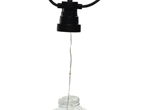 Электрогирлянда "Светлячки в шариках", 10 ламп, микро LED-огни, 4.5+5 м, чёрный провод, коннектор, уличная, Kaemingk фото 4