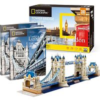 3D пазл CubicFun National Geographic Тауэрский мост, 120 деталей