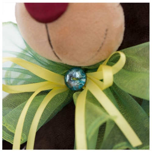Мягкая игрушка Медведь Choco зеленый бант, 25 см, ORANGE TOYS фото 2