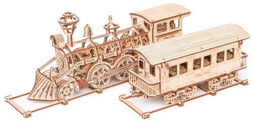 Механическая сборная модель Wood Trick Локомотив R17 с рельсами