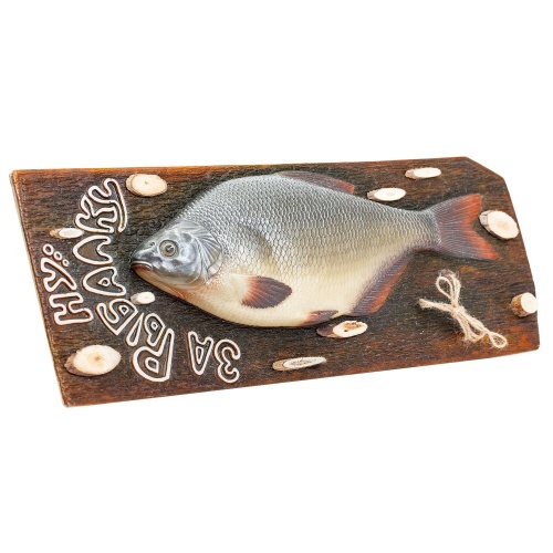 Декоративное панно на стену Лещ / За рыбалку (подарок рыбаку, сувенир) фото 3