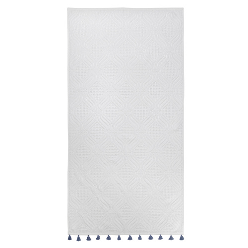 Полотенце банное белое, с кисточками из коллекции essential, 70х140 см фото 2