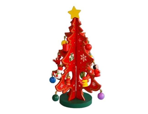 Сувенирная ёлочка ФАННИ, дерево, красная, 18 см, Breitner