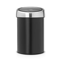Ведро для мусора Touch Bin (3л) Sistema из нержавеющей стали, цвета чёрного