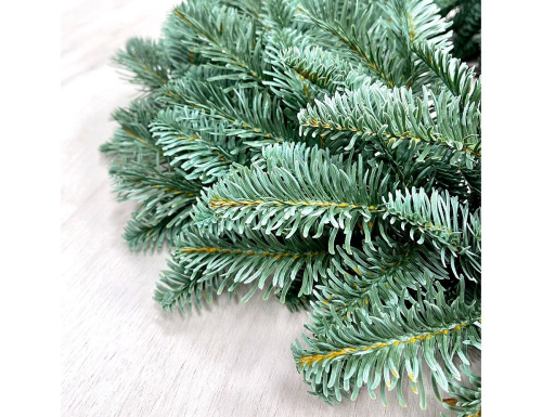 Хвойный венок РОЖДЕСТВЕНСКИЙ, заиндевелый, хвоя - 100% РE, 45 см, Christmas Deluxe фото 2