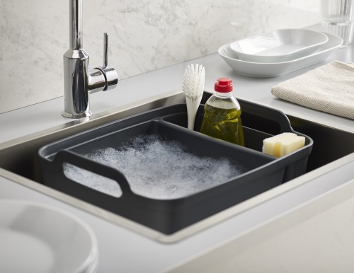 Контейнер для мытья посуды Wash&Drain™  тёмно-серый фото 6