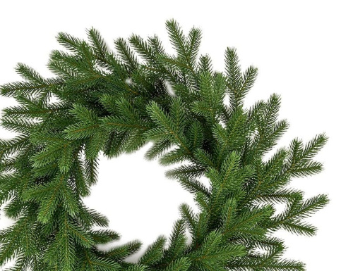 Хвойный венок Версальский, зелёный, хвоя ЛИТАЯ 100%, 65 см, Max CHRISTMAS фото 2
