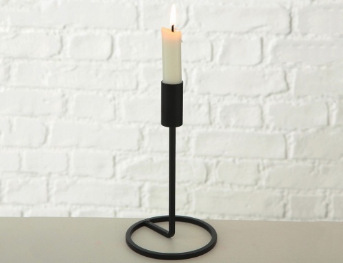 Подсвечники под одну свечу "Файо", металлические, чёрные, 20-32 см (3 шт.), Boltze фото 5
