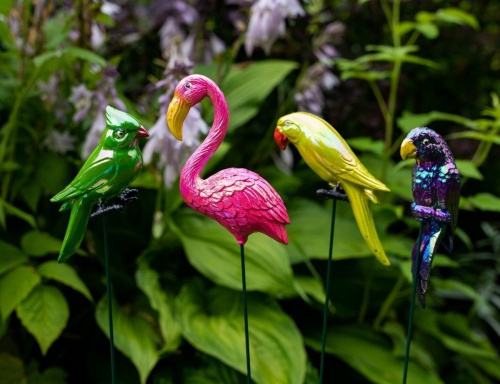 Садовый штекер "Фиолетовый попугай", пластик, 17x5x3 см, высота 60 см, Kaemingk фото 2