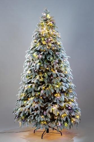 Искусственная ель Власта заснеженная с вплетенной гирляндой, Crystal Trees фото 6