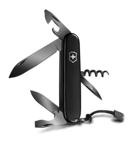 Нож Victorinox Spartan PS, 91 мм, 13 функций, чёрный, со шнурком в комплекте, 1.3603.3P фото 2