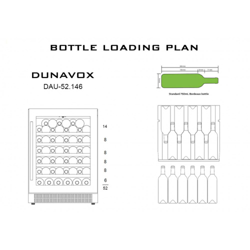 Винный шкаф Dunavox DAU-52.146 фото 4