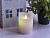 Светодиодная восковая свеча ЖИВОЙ РАДУЖНЫЙ ОГОНЁК, белая, RGB LED-огонь колышущийся, 7.5х15 см, таймер, батарейки, Koopman International
