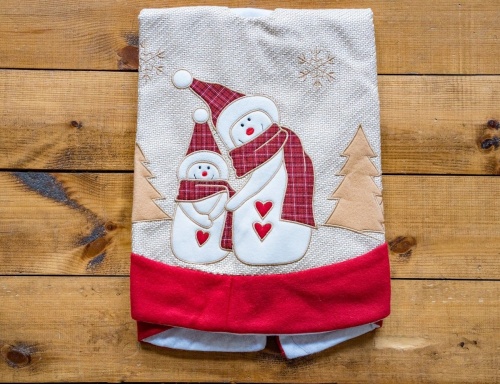 Юбка для декорирования основания ёлки "Снеговички с сердечками", текстиль, 90 см, Peha Magic в интернет-магазине VsemPodarok.com фото 4