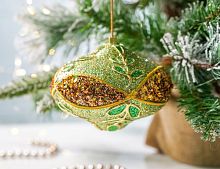 Ёлочное украшение ФАРЛИ, коллекция ВИНТАЖНЫЙ ШИК, полиэстер, 11 см, Winter Deco