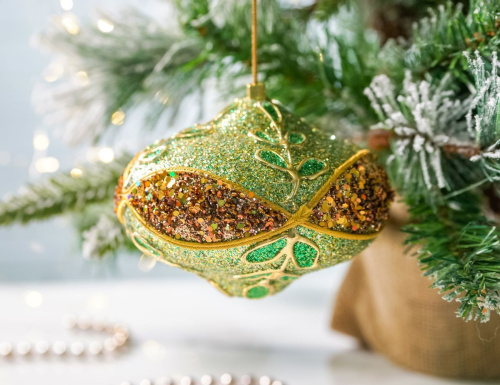 Ёлочное украшение ФАРЛИ, коллекция ВИНТАЖНЫЙ ШИК, полиэстер, 11 см, Winter Deco