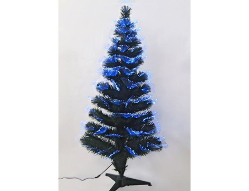 Светящаяся оптиковолоконная ёлка "Сияющий восторг" с синим светодиодным свечением, 90 см, Edelman