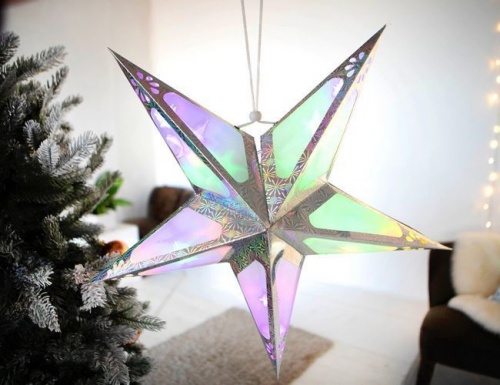 Подвесное украшение "Звезда радости", 20 RGB LED-огней, 50 см, батарейки, MOROZCO фото 3