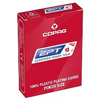 Карты для покера "Copag EPT" 100% пластик, Бельгия, красная рубашка