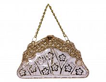 Ёлочное украшение "Сумочка", акрил, прозрачная с золотым, 12.7 см, Forest Market