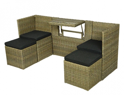 Мебель для балкона и лоджии "Цюрих", искусственный ротанг, 59x110x80 см, Kaemingk фото 7