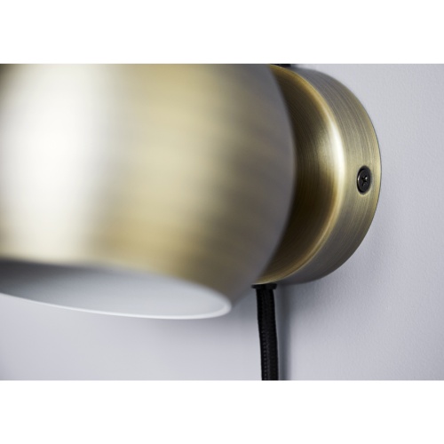 Лампа настенная ball, D12 см, хром в глянце, черный шнур фото 5