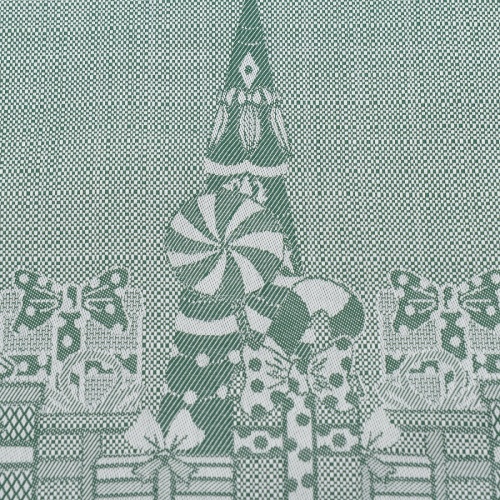 Салфетка из хлопка зеленого цвета с рисунком Щелкунчик из коллекции new year essential, 53х53см фото 4
