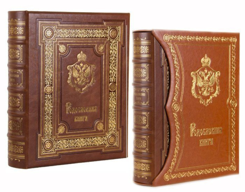 Подарочная книга - "Династия Делюкс" - Родословная книга "Элитная Престиж - Царская", материалы: натуральная кожа, картон, цвет: коричневый