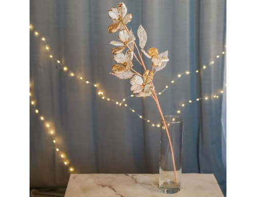 Декоративная ветка НЕЖНАЯ МАГНОЛИЯ, текстиль, 72 см, Winter Deco