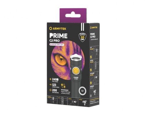 Мультифонарь светодиодный Armytek Prime C2 Pro Magnet USB, 2500 лм, аккумулятор фото 5