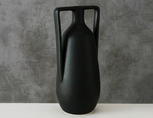 Керамическая ваза амфора "Мелаксия" чёрная, Boltze фото 4