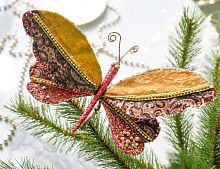 Ёлочная игрушка БАБОЧКА ЦАРСТВЕННАЯ ОСОБА, полиэстер, 25 см, Winter Deco