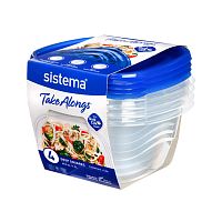 Набор квадратных контейнеров TakeAlongs, 1,2 л (4 шт)
