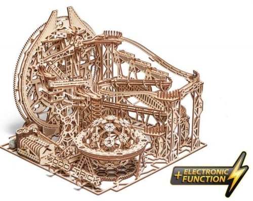 Механическая деревянная сборная модель Wood Trick Бегущий лабиринт Галактика Марбл