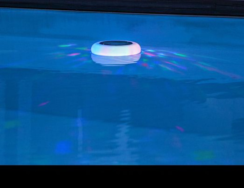 Плавающий светильник для бассейна FUNNY POOL, RGB LED-огни мерцающие, батарейки, подзарядка от солнечного света, 19х9 см, STAR trading