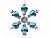 Елочная игрушка Снежинка "Небесная", акрил, голубая, 12.7 см, Forest Market