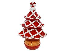 Конфетница ЁЛОЧКА РОСЕТТА, керамика, 23 см, Due Esse Christmas