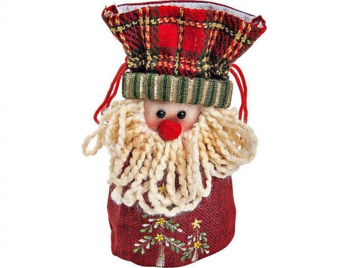 Мешочек для подарков Шотландское Рождество "- д"ед Мороз 20 см (Mister Christmas)