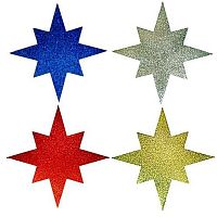 Елочное украшение "Звезда" многогранная с блестками, пеноплекс, Морозко