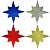 Елочное украшение ЗВЕЗДА многогранная с блестками, пеноплекс, 25 см, Морозко