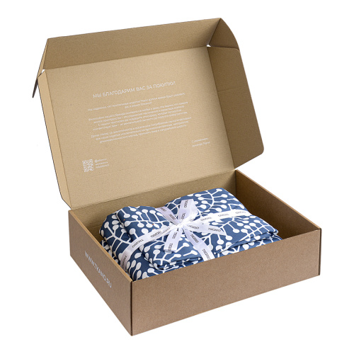 Комплект постельного белья темно-синего цвета с принтом Спелая смородина из коллекции scandinavian touch, 200х220 см фото 3