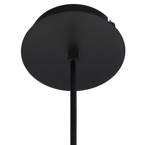 Лампа подвесная grace, 25хD21 см, дымчатое стекло, черный цоколь фото 6