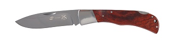 Нож Stinger, 104 мм, рукоять: сталь/дерево, серебр.-корич., картонная коробка